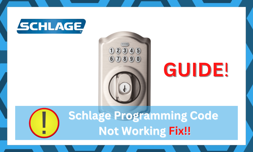 Schlage programming code not working