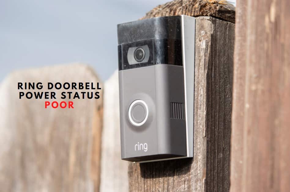 Ring Doorbell Power Status Poor