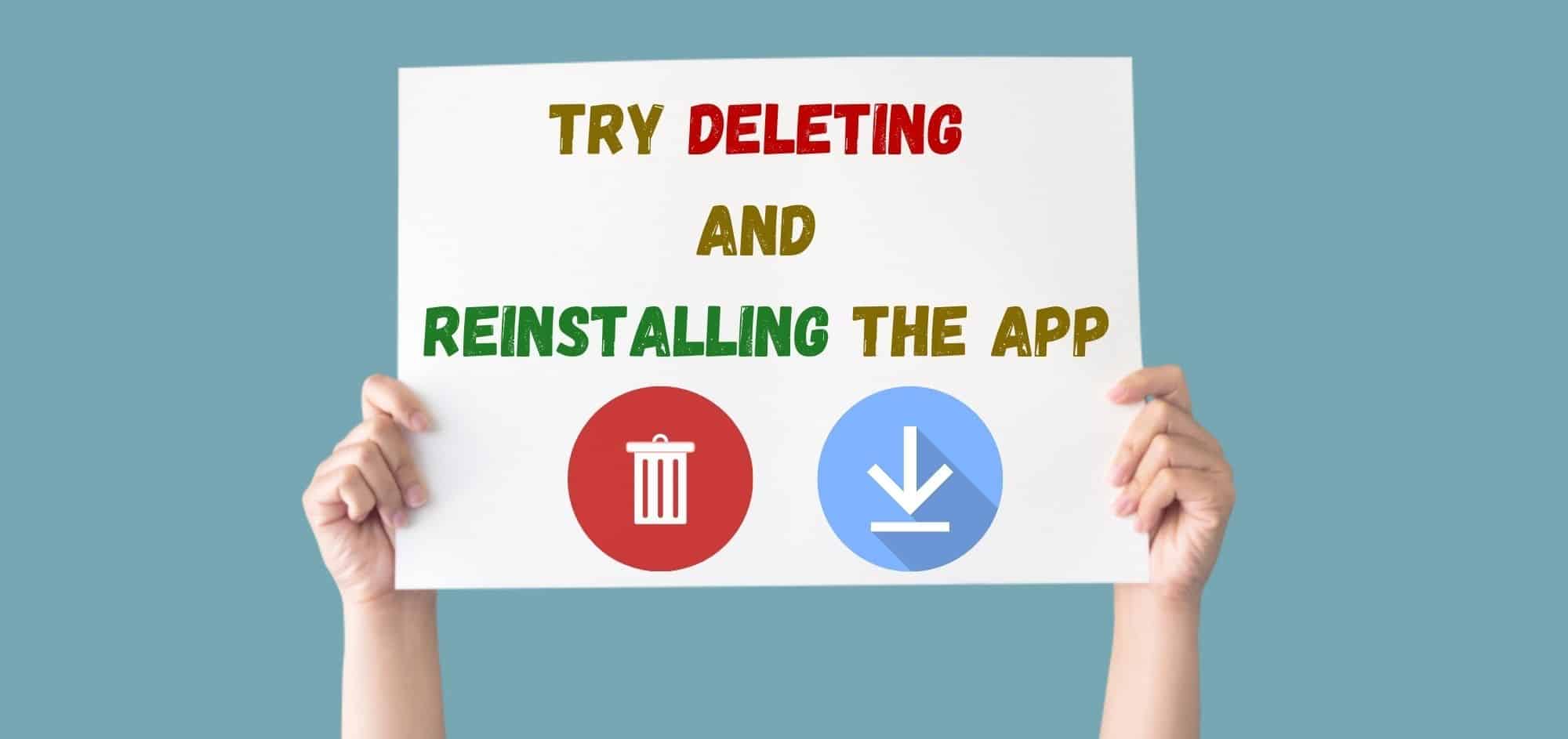 Try deleting and reinstalling the app