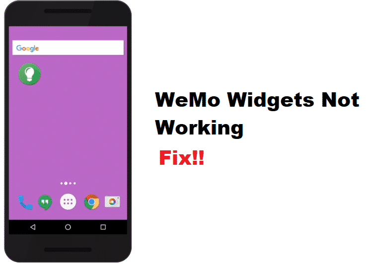 WeMo Widget Not Working