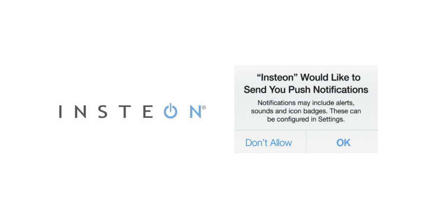 insteon push notification not working