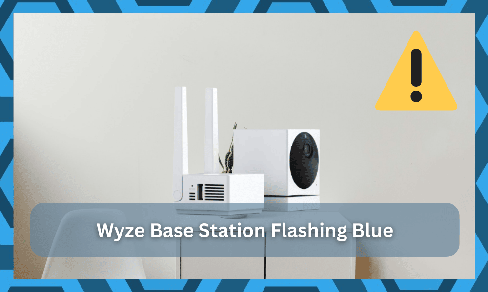 wyze base station flashing blue