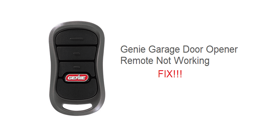 Genie Garage Door Opener Remote Not, Fix Genie Garage Door Opener