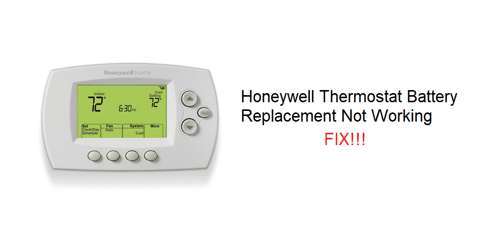 honeywell thermostat battery replacement not working