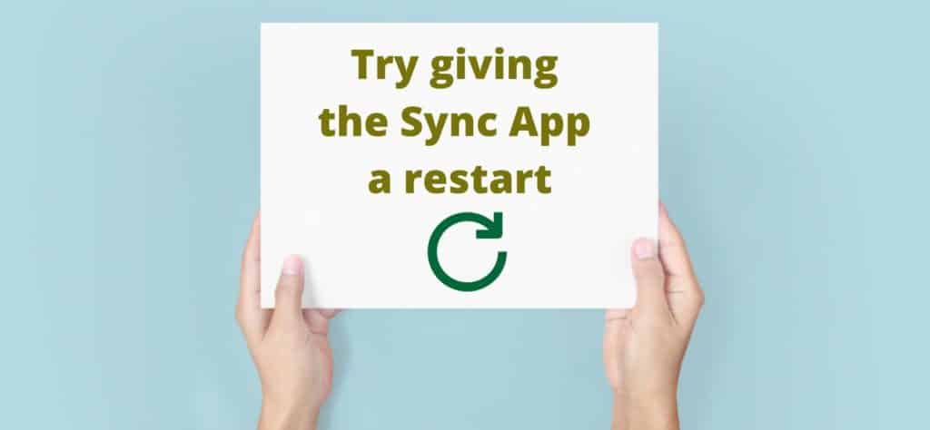 Try giving the Sync App a restart