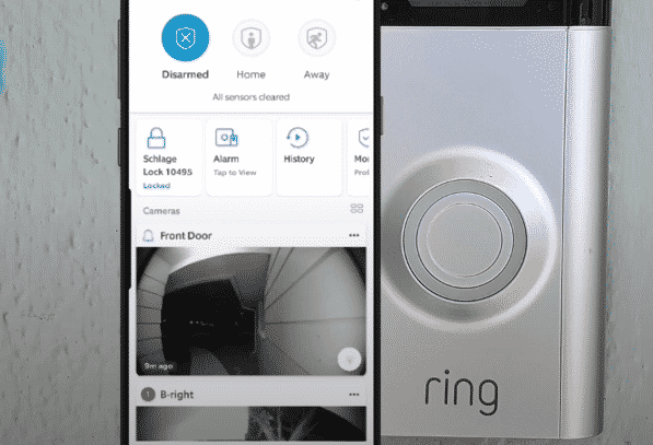 ring doorbell automatically open app