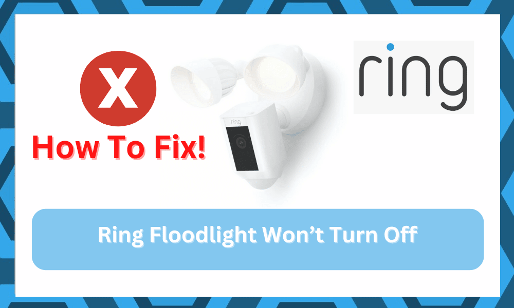 ring floodlight wont turn off