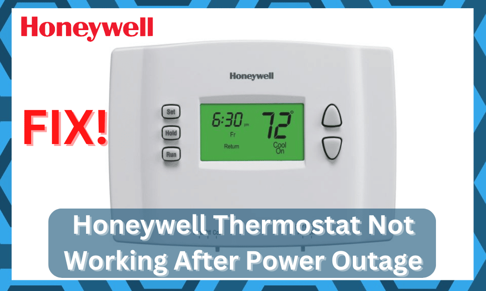 honeywell thermostat not working after power outage