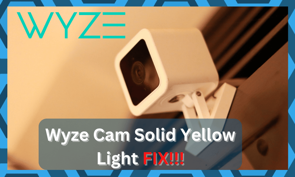 wyze cam solid yellow light
