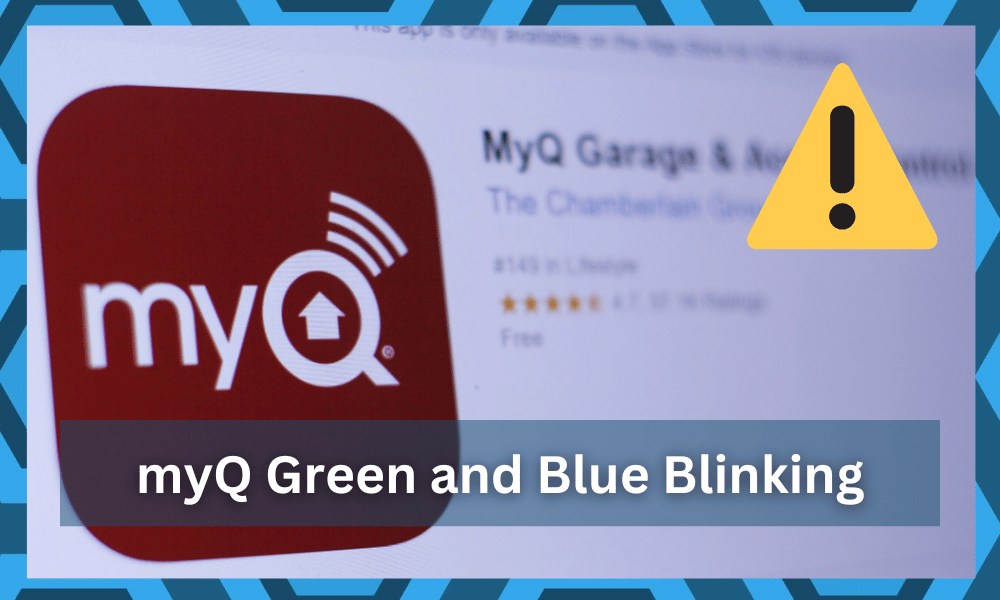 myq green and blue blinking