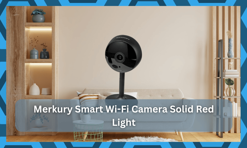 merkury smart wifi camera solid red light