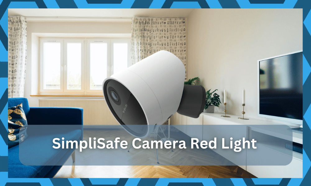 simplisafe camera red light