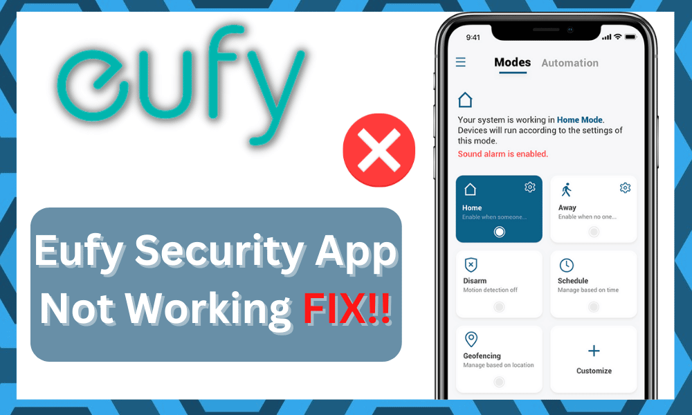 eufy security app not working