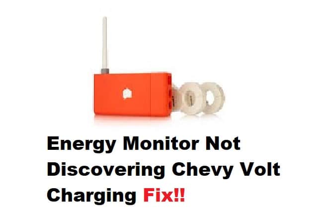 sense home energy monitor not discovering chevy volt charging