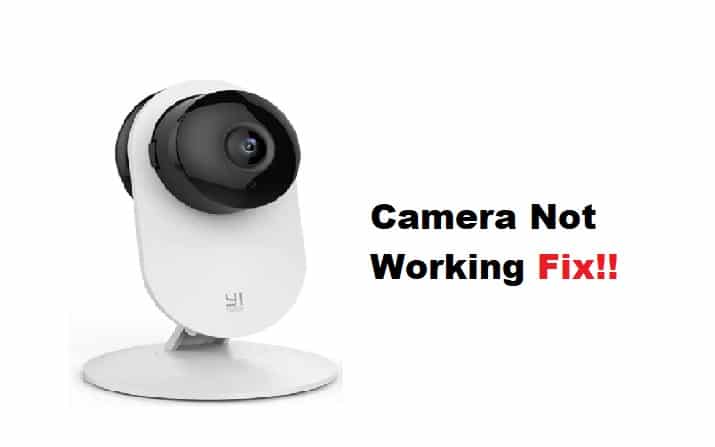 yi camera not working