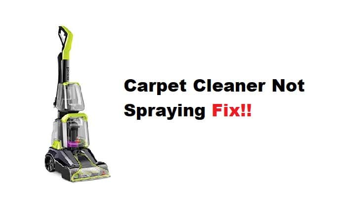 bissell carpet cleaner not spraying