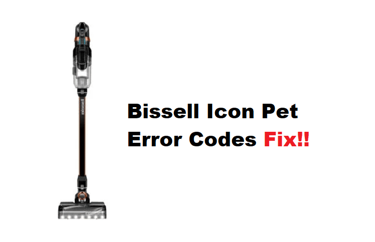 bissell icon pet error codes