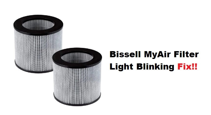 bissell myair filter light blinking