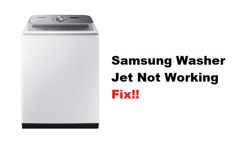 samsung washer water jet not working