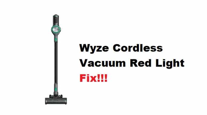 wyze cordless vacuum red light