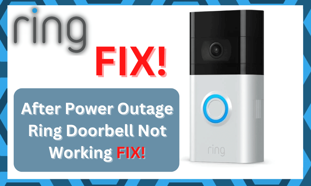 after power outage ring doorbell not working