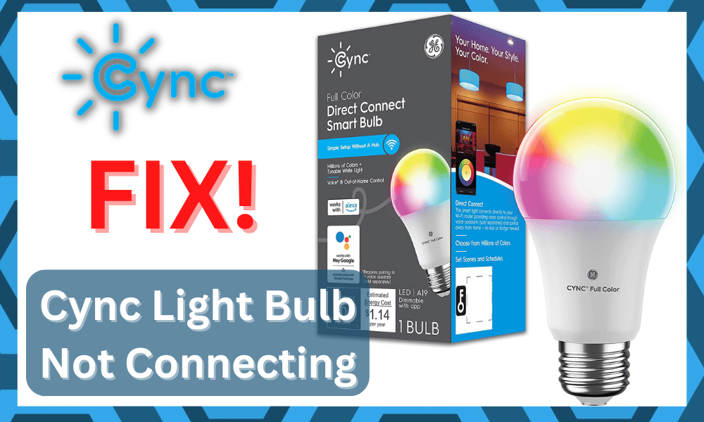 cync light bulb not connecting
