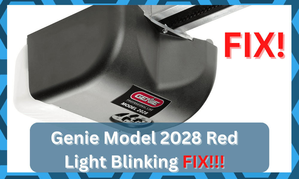 genie model 2028 red light blinking