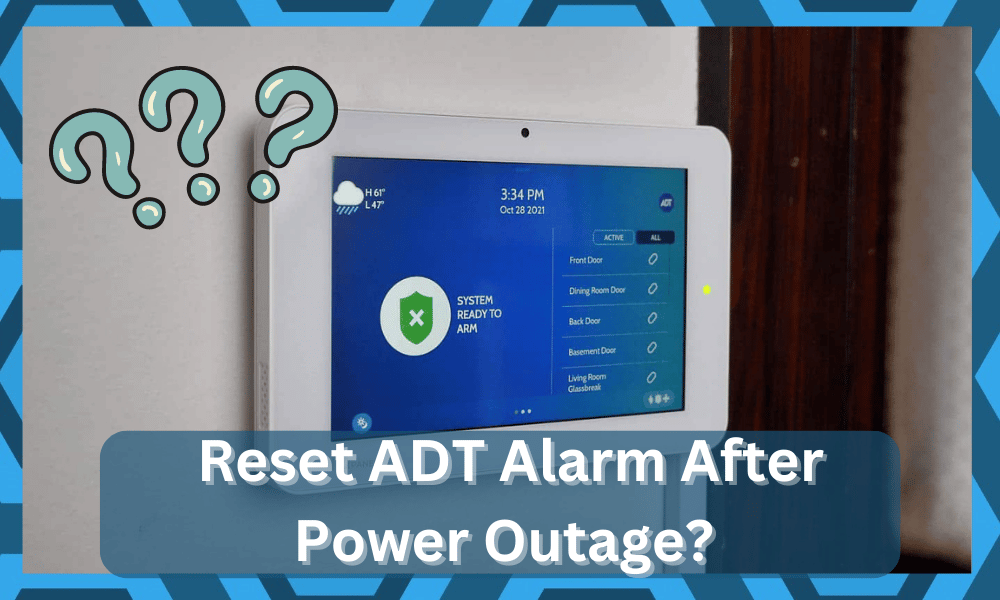 how to reset ADT alarm after power outage