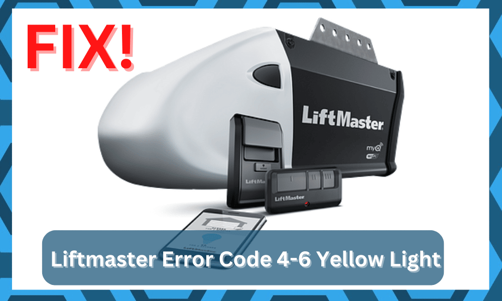 liftmaster error code 4-6 yellow light