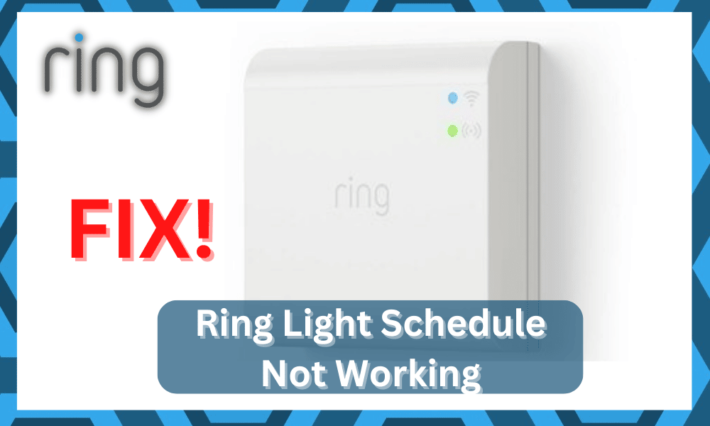 ring light schedule not wokring