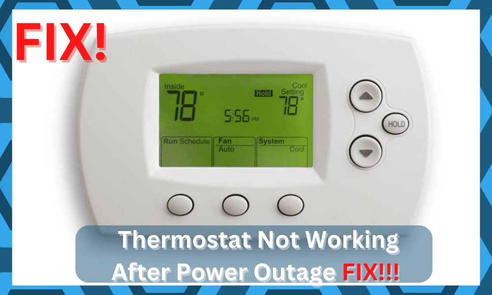 thermostat not working after power outage