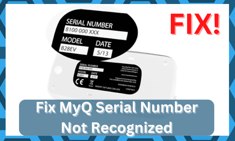 MyQ serial number not recognized