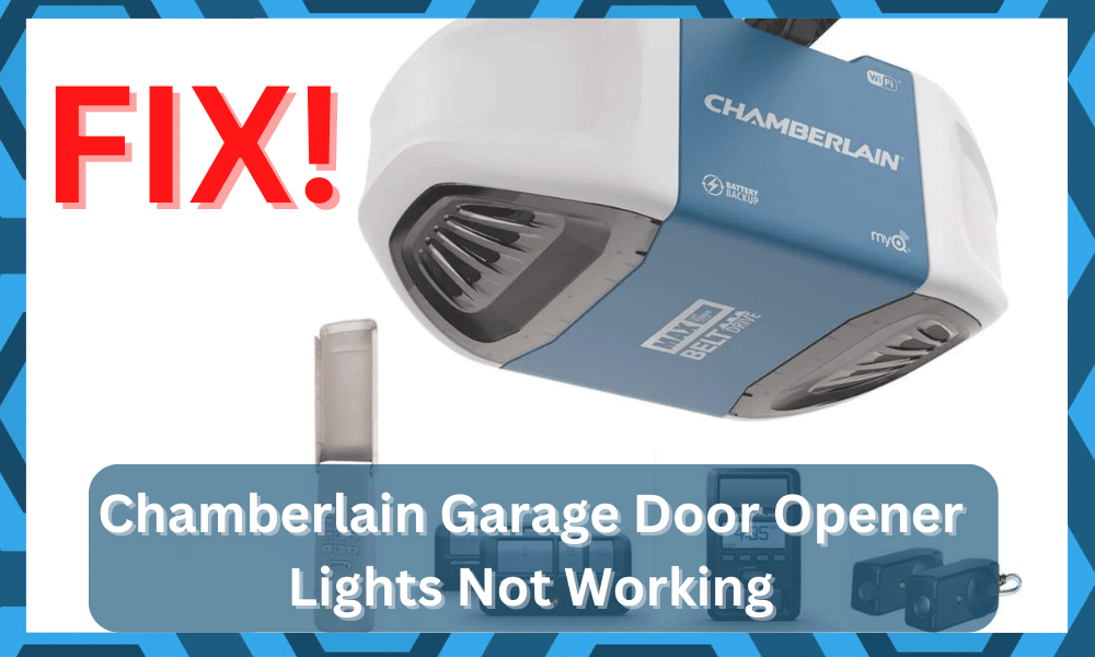 chamberlain garage door opener light not working