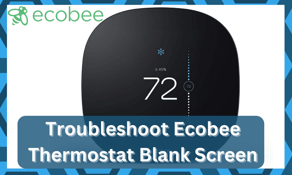 ecobee thermostat blank screen