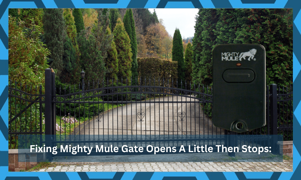 mighty mule gate opens a little then stops