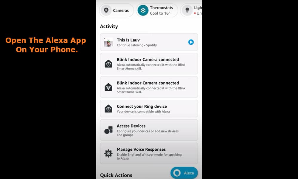 open Alexa app on your phone
