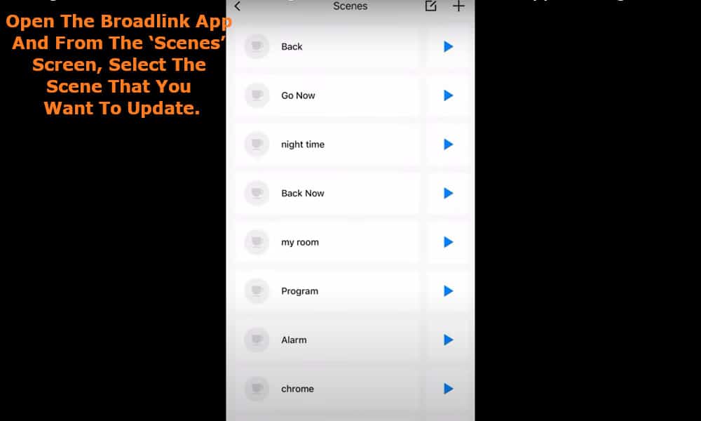 open the Broadlink app