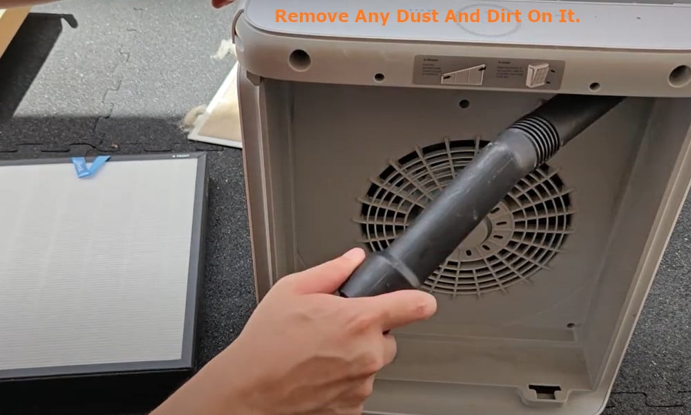 remove any dust and dirt on it