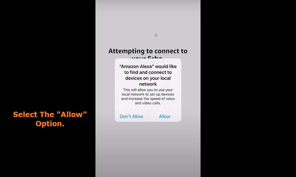 select the 'allow' option