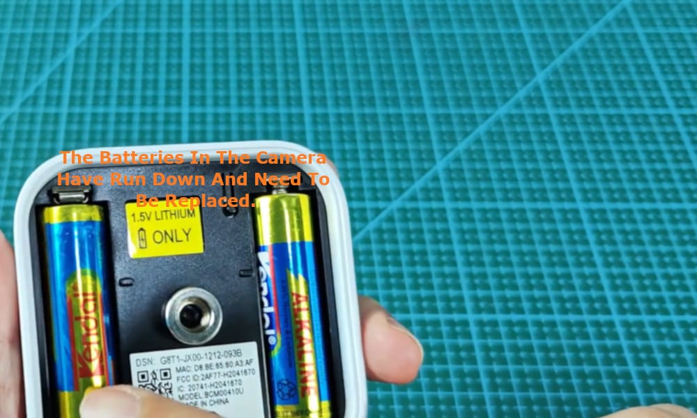 the batteries in the camera have run down and need to be replaced.