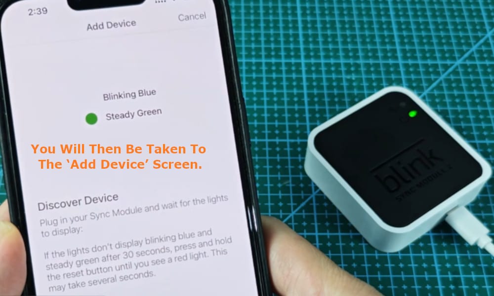 you will then be taken to the ‘Add Device’ screen