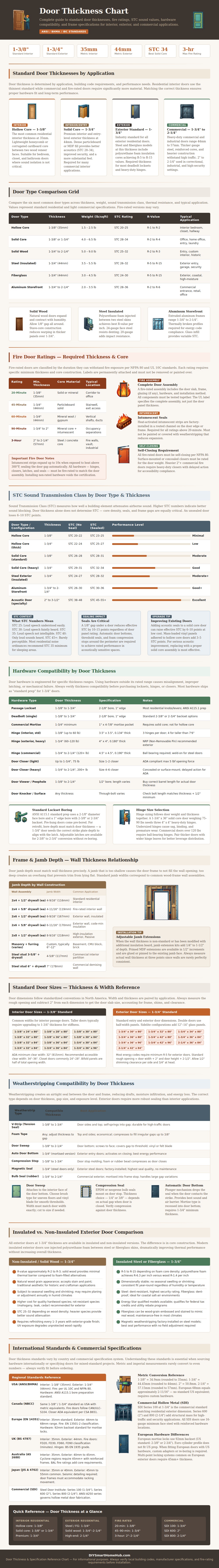 Door Thickness Chart