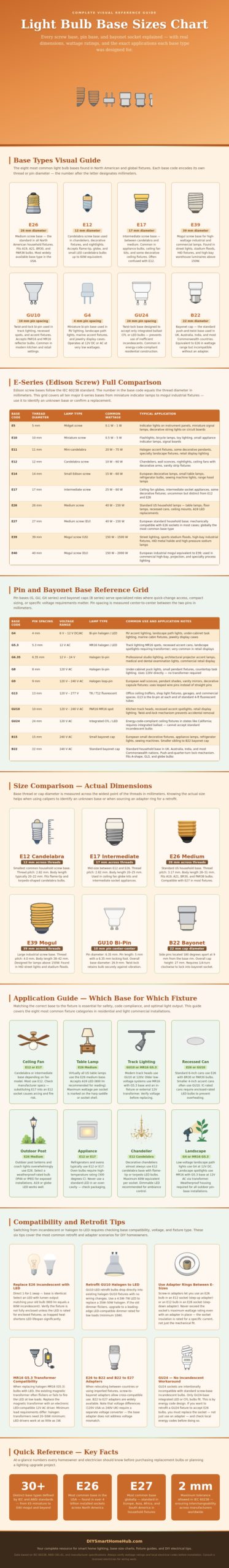 Light Bulb Base Sizes Chart - DIY Smart Home Hub