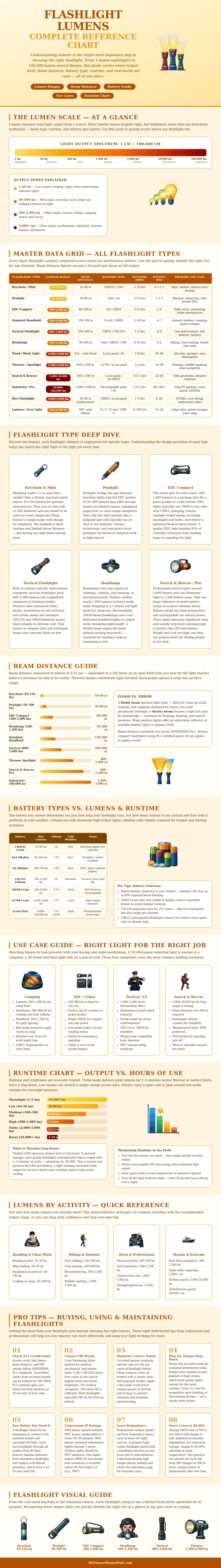 Lumens Chart Flashlight