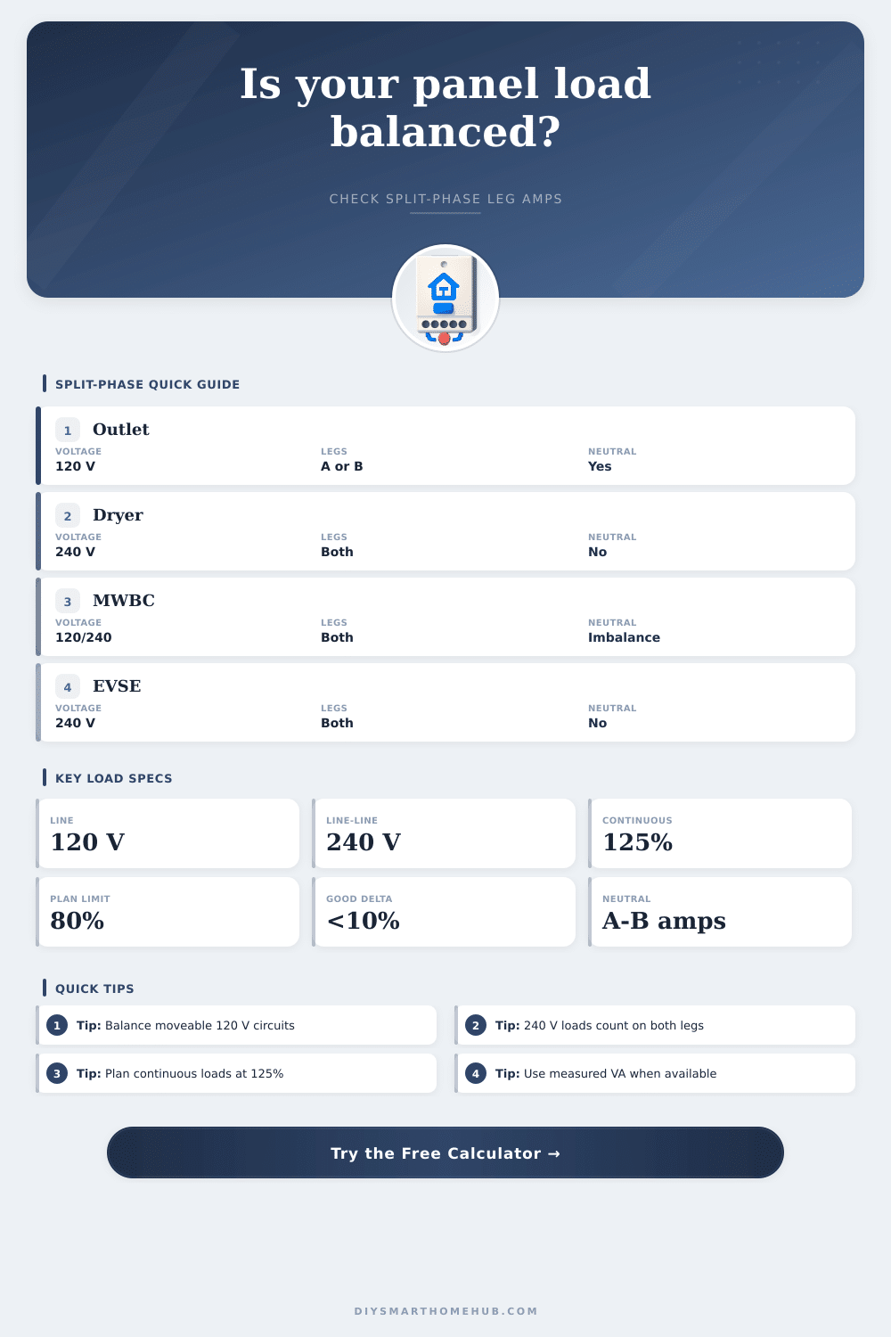 Circuit Load Balance Calculator